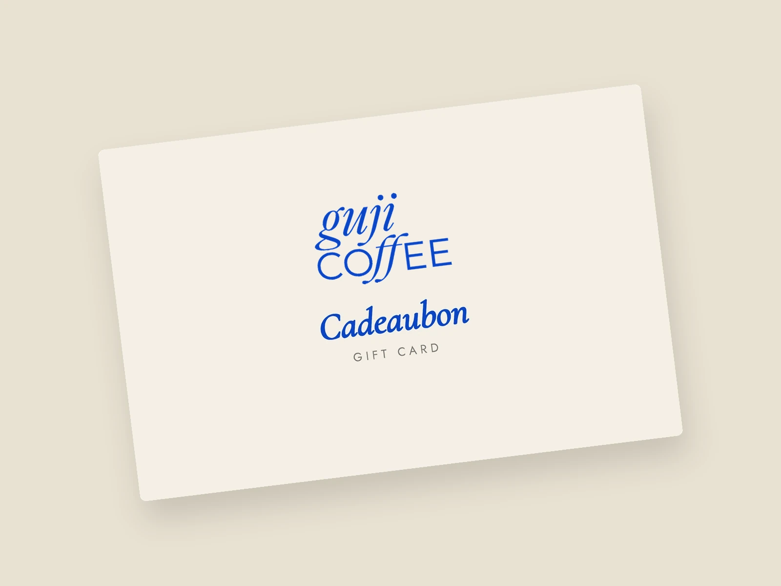 Cadeaubon van de Guji Coffee Kiosk